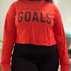 Just a Girl with Goals Crop Top